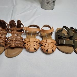 3 pair toddler girl sandals